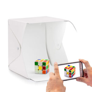 HIFFIN Foldable Light Box 23cm Portable Photo Studio with 2-Color Backdrops | Mini Photography Lighting Tent